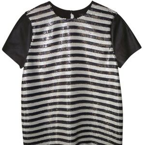 Rachel Zoe Sequin Leather Blouse. Size 6